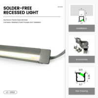 Éclairage LED encastré pour vitrine, réglable, en aluminium gris/noir, CRI 90 élevé, dimmable, affichage de couleur ajustable