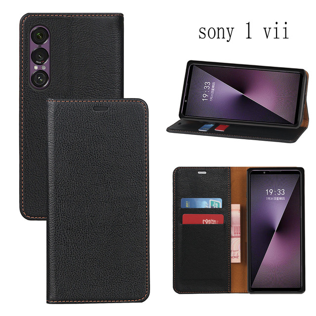 Luxury Magnetic Card Slot Leather Phone case for iphone 17 16 15 Simple Shockproof Cards Slot Wallet Case for Sony Xperia 5 III
