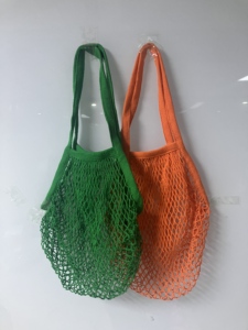 Bolsa de Mano Mini de Malla de Algodón al por Mayor, Colores Surtidos, Etiqueta de Marca Personalizada, Reutilizable, con Asa de Cuerda para el Hombro, para Mercado de Agricultores y Compras - Product Image 3