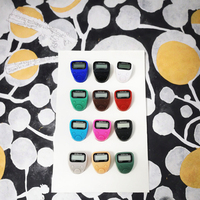 Tasbih numérique à piles LED multicolores en plastique de haute qualité, compteur de doigts, anneau de main