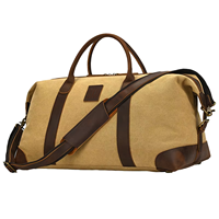 Sac de voyage en toile et cuir vintage personnalisé, sac de week-end personnalisé, bagages pour les voyageurs