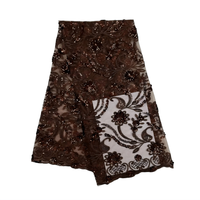 Tissu en dentelle africaine à sequins, dernière tendance 2026, tissu en maille extensible, tulle brodé, tissu en dentelle pour robes de soirée