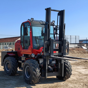 Chất lượng cao 3 tấn 4WD DIESEL xe nâng off-road bánh xe tải với phía sau bánh xe chỉ đạo cho địa hình gồ ghề - Product Image 6