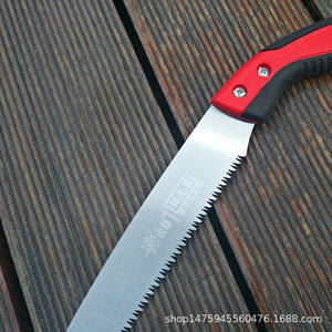Scie à main Shanteng 270 en acier à haute teneur en carbone, manche rouge et noir, outil de jardinage et de travail du bois pour l'élagage des arbres fruitiers et des vergers - Product Image 1