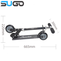 Trottinette pliable légère pour enfants, hauteur réglable, 2 roues, frein à pied sécurisé pour enfants