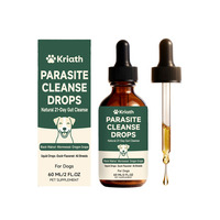 Gouttes nettoyantes naturelles pour le système digestif des chiens, supplément liquide aromatisé au canard, noix noires, armoise et raisin d'Oregon, pour toutes les races, favorisent la santé des animaux de compagnie