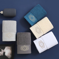 Custom High Quality Hilton Egyptian Plush White 100% Genuine Turkish Cotton Shower Tools Comfortable Towel Luxury Hotel Bath Set