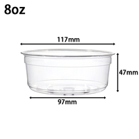 Récipient jetable de charcuterie de 8oz avec couvercles bols en plastique transparent avec logo personnalisé