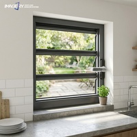 Fenêtre à persiennes en aluminium et verre réglable moderne, étanche et ventilée, pour projets de façades extérieures commerciales et hôtelières