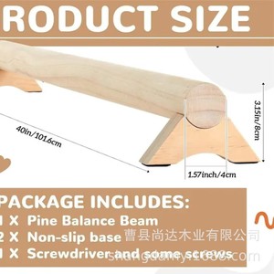 Barra de equilibrio de madera, estirador de pies, marco de entrenamiento de equilibrio de una sola pierna, viga de equilibrio para ballet, tabla de refuerzo para tobillos y pies - Product Image 5