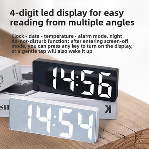 <span class=keywords><strong>Réveil</strong></span> intelligent spécial étudiants 2026 – Nouvelle horloge numérique LED <span class=keywords><strong>de</strong></span> bureau <span class=keywords><strong>haut</strong></span> <span class=keywords><strong>de</strong></span> <span class=keywords><strong>gamme</strong></span>, style européen, lumineuse dans le noir - Product Image 4