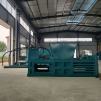 Presse à balles horizontale en plastique, presse à balles hydraulique pour la ligne de recyclage des films PET, PP, PE, des bouteilles, équipement industriel, usine