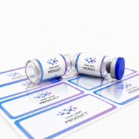Étiquettes personnalisées imprimées, autocollants et boîtes d'emballage pour flacons en verre de 3 ml et 10 ml, flacons de peptides
