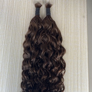 Cabello a granel 20 pulgadas personalizado a granel para mujeres al por mayor de alta calidad Color de onda natural 2 al por mayor 100g DD cutícula alineada de fábrica - Product Image 1