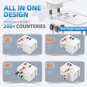 Adaptateur secteur universel <span class=keywords><strong>de</strong></span> voyage pour téléphone portable, chargeur rapide PD 100-250V 70W, prise US AU UK EU, chargeur USB - Product Image 4