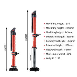 多目的 5500LBS ラウンドベース 油圧式 モンキークライミングロッド 手動ジャッキ トレーラーヒッチ カーアクセサリー 牽引フック 2.5T ジャッキ - Product Image 2