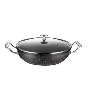 Gentleman Style Noir Antiadhésif En Aluminium Peu Profonde Allemand Cuisine Cocotte Avec Couvercle - Product Image 1
