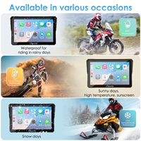 Carpuride W702H Carplay GPS Moto Écran 7 Pouces Android Auto IP67 Étanche Carte Mondiale Intégrée WiFi Écran LCD