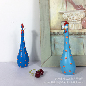 Adorno Decorativo para el Hogar con Diseño de Pollo de Dibujos Animados, Paquete de Varias Piezas, Resinas Sintéticas, Estilo Contemporáneo, Decoración para Sala de Estar - Product Image 4