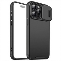 Coque de téléphone antichoc 2-en-1 avec objectif de caméra coulissant en TPU+PC, design luxueux, ajustement parfait à 100% pour iPhone 15 Pro Max