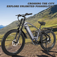 Vélo de montagne électrique 26*3.0 avec batterie au lithium 48V, moteur arrière 500W, cadre en aluminium - Style sportif
