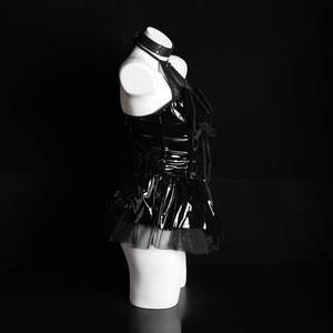 Sexy Little Devil Girl Black Patent Leather Dress 8082 Women Fancy Costume Role Play Outfit - Product Image 2