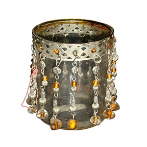Tea Light Candle <b>Holder</b> Votive Candle <b>Holders</b> Decorative Votive with Beads Design - Product Image 1