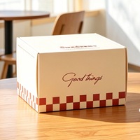 Boîtes d'emballage personnalisées en papier écologique pour boulangerie, recyclables, pour gâteaux et pâtisseries, avec impression de logo, pour usage alimentaire, type dossier