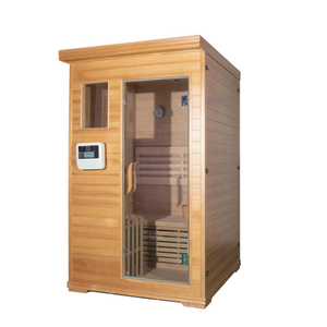 Sauna finlandais en bois <span class=keywords><strong>d</strong></span>'intérieur à <span class=keywords><strong>prix</strong></span> avantageux pour 1 à 2 personnes avec poêle et pierres - Product Image 3