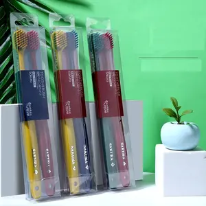 Eco Friendly Customized Solid Color Soft Bristle Toothbrush Manual Toothbrush For Adult