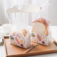 Barquette en papier jetable personnalisée pour boulangerie coréenne, idéale pour sandwichs, burgers, bentos, œufs, toasts, pâtisseries et plats à emporter