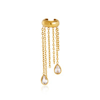 Pendientes de borla tipo ear cuff sin perforación para mujer, joyería antideslustre al por mayor, accesorio de moda para uso diario para mujer al por mayor