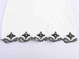 Kar & OT Za 2025 mùa thu mới thời trang đơn giản màu sắc tương phản đường ống ngọc trai thêu không tay váy ngắn 5584114 - Product Image 6