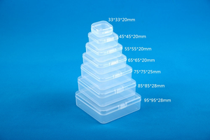 Clear Polypropylene <strong>Mini</strong> <strong>Storage</strong> <strong>Box</strong> With Hinged Lid &amp; Snap Closure Clear Plastic Organizer <strong>Storage</strong> <strong>Box</strong> - Product Image 6