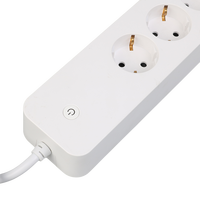 Multiprise intelligente Tuya WiFi standard européenne avec 4 prises CA, 1 port USB et 1 chargeur Type-C à charge rapide, en cuivre, IP20