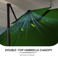 Parasol de terrasse moderne pour l'extérieur, 3*3M, parasol cantilever commercial imperméable pour hôtel, restaurant