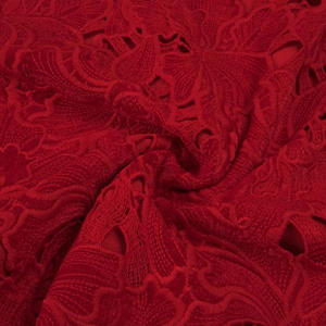 A11275 Abito Mini in <span class=keywords><strong>Velluto</strong></span> <span class=keywords><strong>Rosso</strong></span> con Pizzo per Donna: <span class=keywords><strong>Vestito</strong></span> da Festa a Maniche Lunghe con Collo Alto e Cintura - Elegante Abbigliamento da Cocktail/Sera Formale - Product Image 5