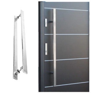 SUS304 Matt Square Tube Glass <b>Door</b> <b>Handle</b> Hotel Office Simple Design Wooden Stainless Steel <b>Pull</b> <b>Handle</b> Customizable Color JBM - Product Image 1