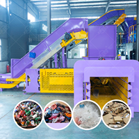 Compacteur horizontal pour vêtements usagés, bouteilles en plastique, bouteilles PET, fibres textiles, canettes en aluminium