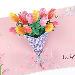 Freshcut Paper Pop Up Cards Forever Flower Bouquet 4D Flower Mothers Day Regalos Ideas Artículos PARA EL Día <span class=keywords><strong>DE</strong></span> LA Madre - Product Image 6