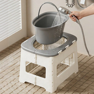 Chaise de toilette portable pliable avec couvercle, anti-odeur, antidérapante, facile à nettoyer, pour personnes âgées et handicapées - Product Image 2