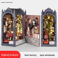 Kit de puzzle en verre 3D personnalisé à assembler soi-même, mini-maison avec éclairage LED pour tous les âges, fabriqué en Chine et en GUA