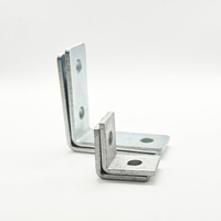 Kit d'assortiment de supports de canal galvanisés à 90 degrés à 2, 3 et 4 trous pour support de tuyaux universels MEP en gros
