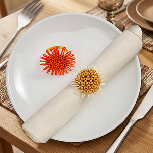 Bohemia Style Metal Napkin <b>Rings</b> Multi-Color Daisy <b>Sunflower</b> Eco-Friendly Stocked Table Decoration for Hotel Wedding Party - Product Image 6