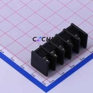 DBT30C-7.62-5P-BK-P Barrier Terminal Block Through hole Component (THT),P=7.62mm Connector Two Sides 7.62mm 1x5P Straight Pin - Product Image 1