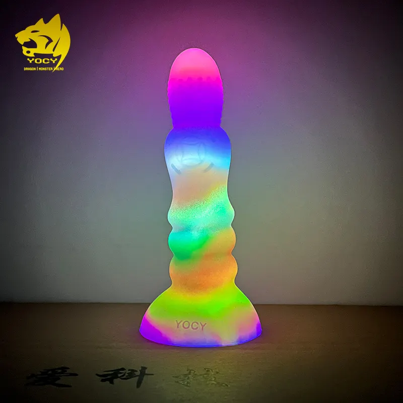 YOCY Fantasy Butt Plug Luminous color anal plug Sex Dildo Toy For Male Anus Expander With Sucker adult sex toys for women