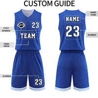 Maillot de basket-ball réversible pour hommes et jeunes, personnalisable avec nom et numéro imprimés, grande taille, uniforme de basket-ball réversible SM308