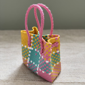 Handbags <b>Luggage</b> Unique Mix Color Handmade Women's Woven Bag Premium Plastic Recycled Material Recycled Weaving From Indonesia - Product Image 3
