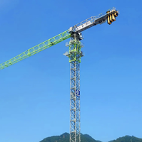 Grue à tour à tête plate de bonne qualité WA6015-8A, capacité de 8 tonnes, hauteur de levage maximale de 60 m, prix compétitif en vente