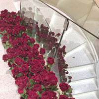 Velvet Rose Hochwertige künstliche Single Real Touch Velvet Red Rose Blume für Dekoration Hochzeit